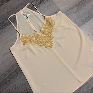 Express Yellow and Gold Embroidered Camisole